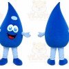 Blue Drop Mascot Costume with Custom Logo