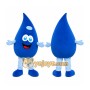Blue Drop Mascot Costume with Custom Logo