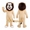 Brown Lion Mascot Costume with Custom Logo