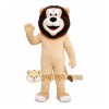 Brown Lion Mascot Costume with Custom Logo