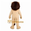 Brown Lion Mascot Costume with Custom Logo