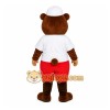 Brown Bear Mascot Costume with Custom Logo