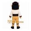 Brown Warrior Mascot Costume with Custom Logo Brown Warrior Mascot Costume with Custom Logo
