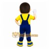 Yellow Boy Mascot Costume with Custom Logo Yellow Boy Mascot Costume with Custom Logo