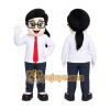 White Man Mascot Costume with Custom Logo White Man Mascot Costume with Custom Logo