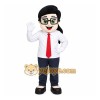 White Man Mascot Costume with Custom Logo White Man Mascot Costume with Custom Logo