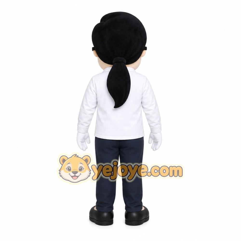 White Man Mascot Costume with Custom Logo White Man Mascot Costume with Custom Logo