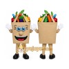 Tan Basket Mascot Costume with Custom Logo Tan Basket Mascot Costume with Custom Logo