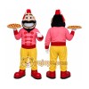 Red Man Mascot Costume with Custom Logo Red Man Mascot Costume with Custom Logo