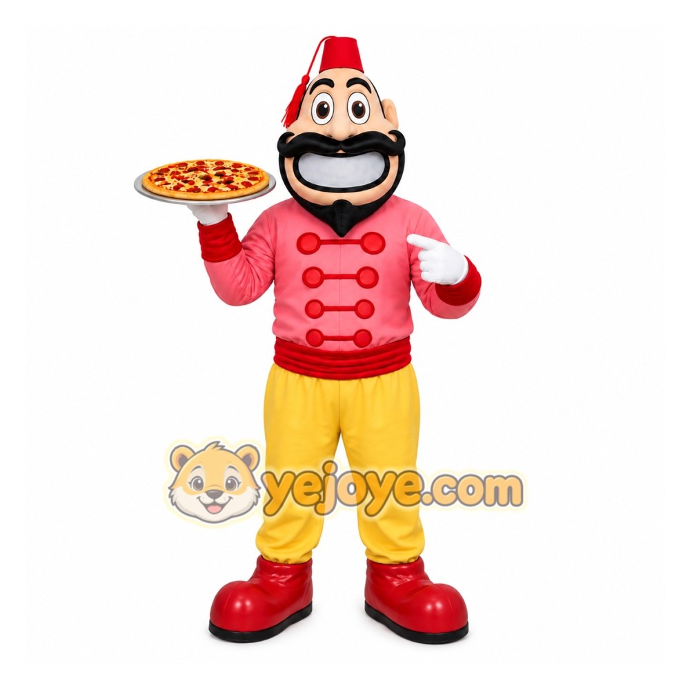 Red Man Mascot Costume with Custom Logo Red Man Mascot Costume with Custom Logo