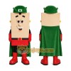 Green Superhero Mascot Costume with Custom Logo Green Superhero Mascot Costume with Custom Logo