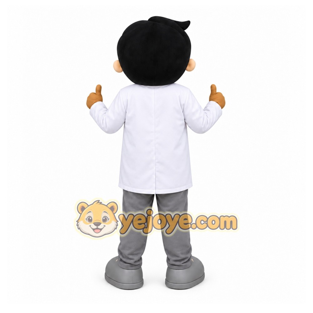 White Man Mascot Costume with Custom Logo White Man Mascot Costume with Custom Logo