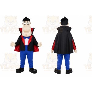 Black Man Mascot Costume with Custom Logo
