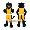 Black Panther Mascot Costume with Custom Logo Black Panther Mascot Costume with Custom Logo