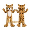 Brown Wildcat Mascot Costume with Custom Logo