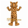 Brown Wildcat Mascot Costume with Custom Logo