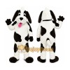 White Dog Mascot Costume with Custom Logo