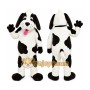 White Dog Mascot Costume with Custom Logo