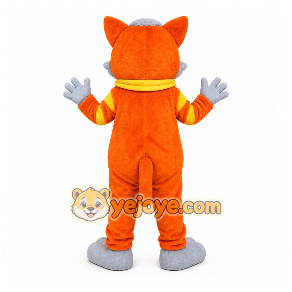 Orange Fox Mascot Costume with Custom Logo Orange Fox Mascot Costume with Custom Logo