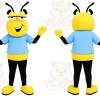 Yellow Insect Mascot Costume with Custom Logo