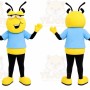 Yellow Insect Mascot Costume with Custom Logo