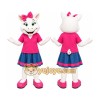 White Cat Mascot Costume with Custom Logo White Cat Mascot Costume with Custom Logo