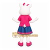 White Cat Mascot Costume with Custom Logo White Cat Mascot Costume with Custom Logo