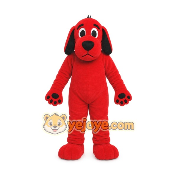 Red Dog Mascot Costume with Custom Logo Red Dog Mascot Costume with Custom Logo