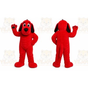 Red Dog Mascot Costume with Custom Logo