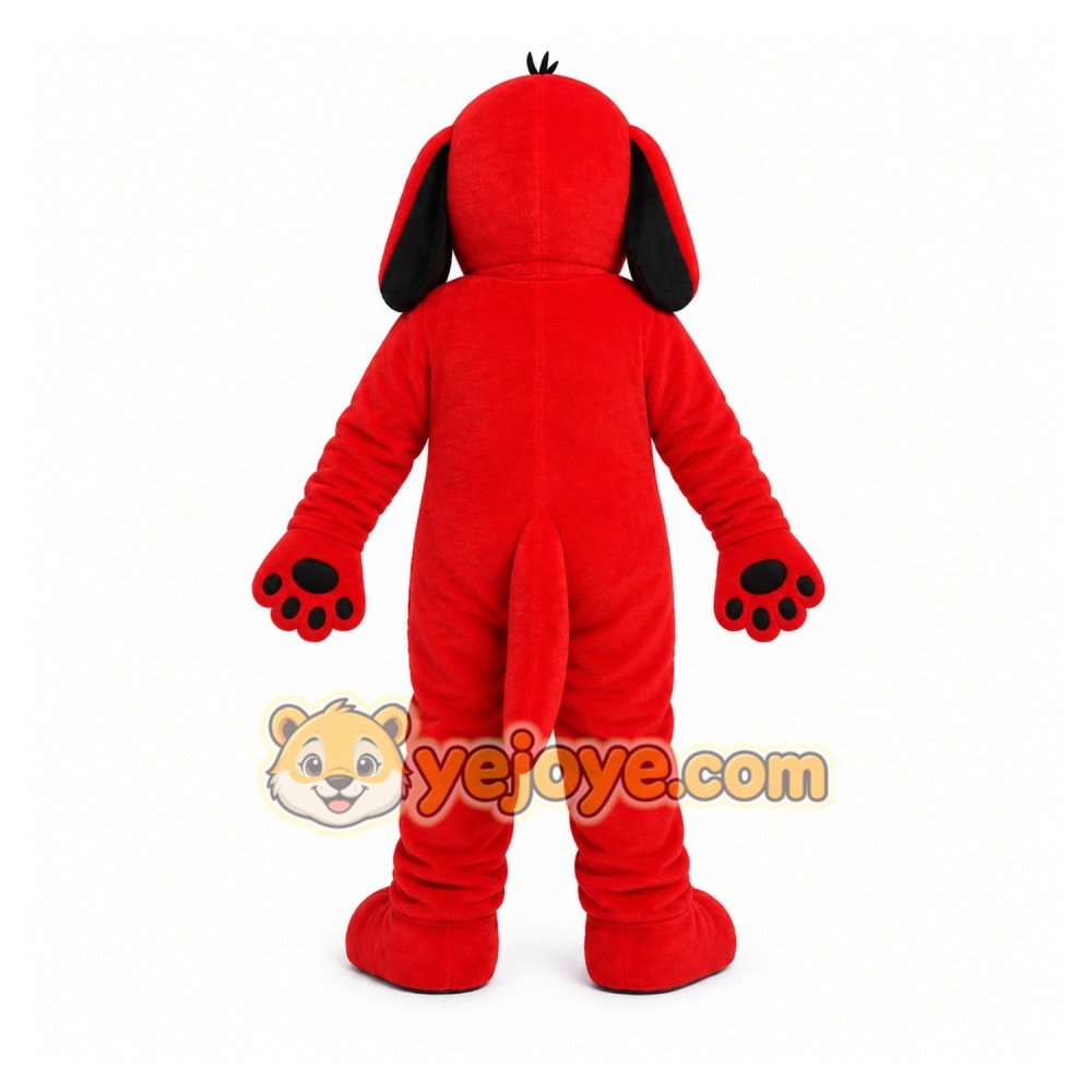 Red Dog Mascot Costume with Custom Logo Red Dog Mascot Costume with Custom Logo
