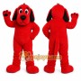 Red Dog Mascot Costume with Custom Logo