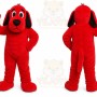 Red Dog Mascot Costume with Custom Logo