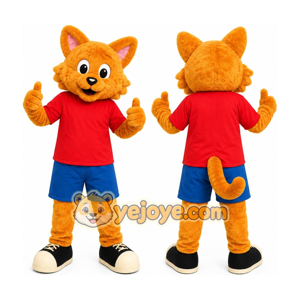 Cat Mascot Costume with Custom Logo Cat Mascot Costume with Custom Logo
