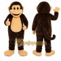 Brown Monkey Mascot Costume with Custom Logo