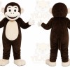 Brown Monkey Mascot Costume with Custom Logo