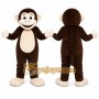 Brown Monkey Mascot Costume with Custom Logo
