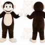 Brown Monkey Mascot Costume with Custom Logo