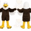 Brown Eagle Mascot Costume with Custom Logo