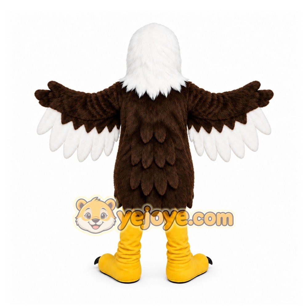 Brown Eagle Mascot Costume with Custom Logo Brown Eagle Mascot Costume with Custom Logo