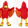 Red Bird Mascot Costume with Custom Logo