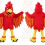 Red Bird Mascot Costume with Custom Logo