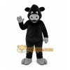 Black Bull Mascot Costume with Custom Logo