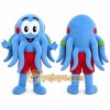 Blue Octopus Mascot Costume with Custom Logo Blue Octopus Mascot Costume with Custom Logo