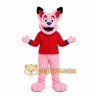 Pink Fox Mascot Costume with Custom Logo Pink Fox Mascot Costume with Custom Logo