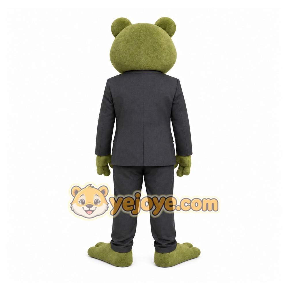 Green Frog Mascot Costume with Custom Logo Green Frog Mascot Costume with Custom Logo