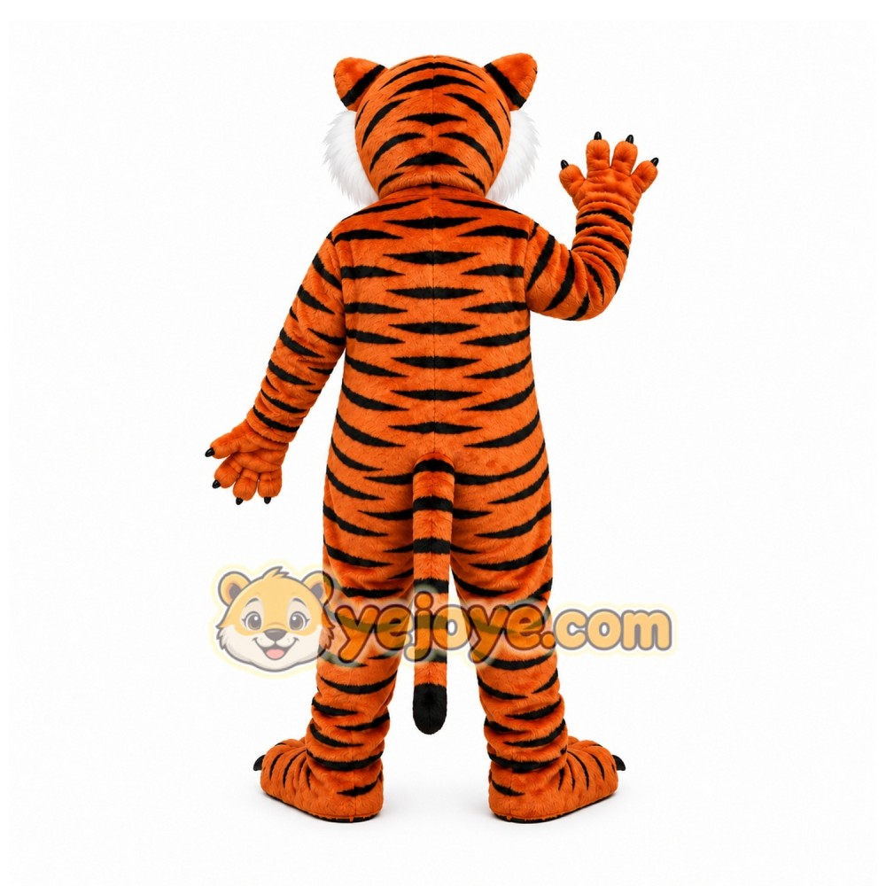 Orange Tiger Mascot Costume with Custom Logo Orange Tiger Mascot Costume with Custom Logo