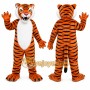 Orange Tiger Mascot Costume with Custom Logo