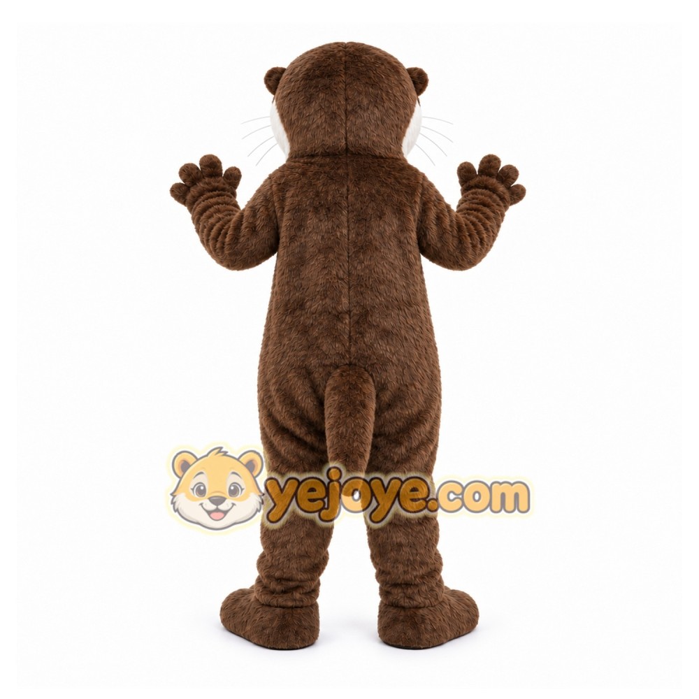 Brown Otter Mascot Costume with Custom Logo Brown Otter Mascot Costume with Custom Logo