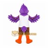 Purple Bird Mascot Costume with Custom Logo