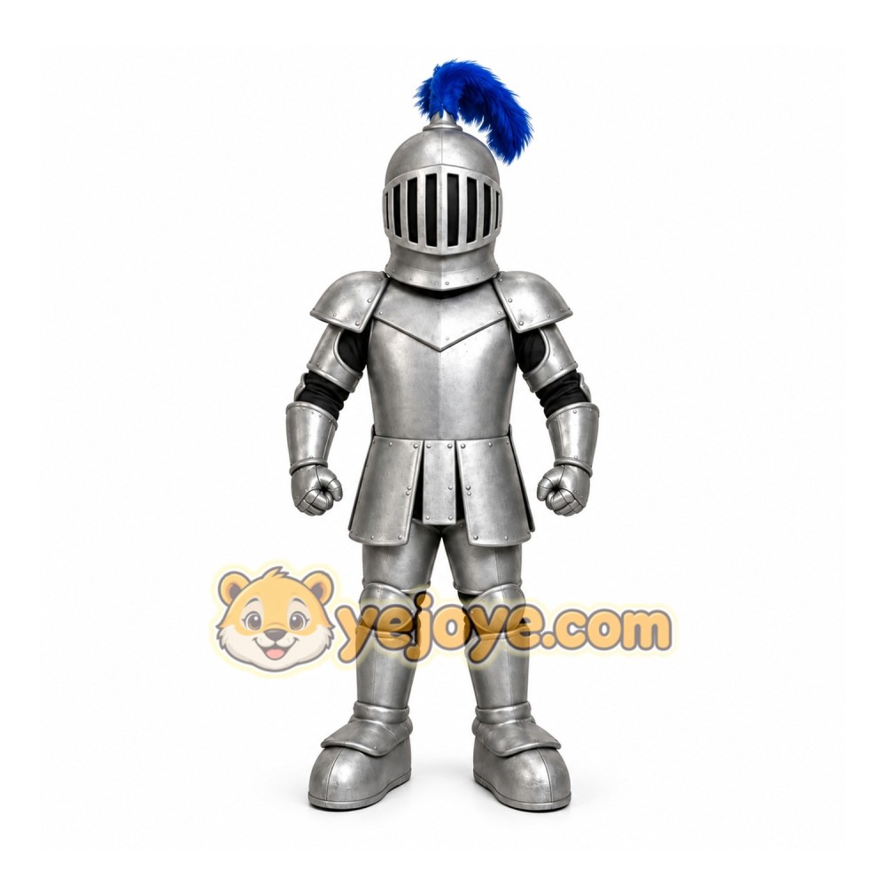 Armored Knight Mascot Costume with Custom Logo Armored Knight Mascot Costume with Custom Logo
